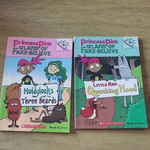 Scholastic Princess Pink Book Pair - Pink and Green Covers